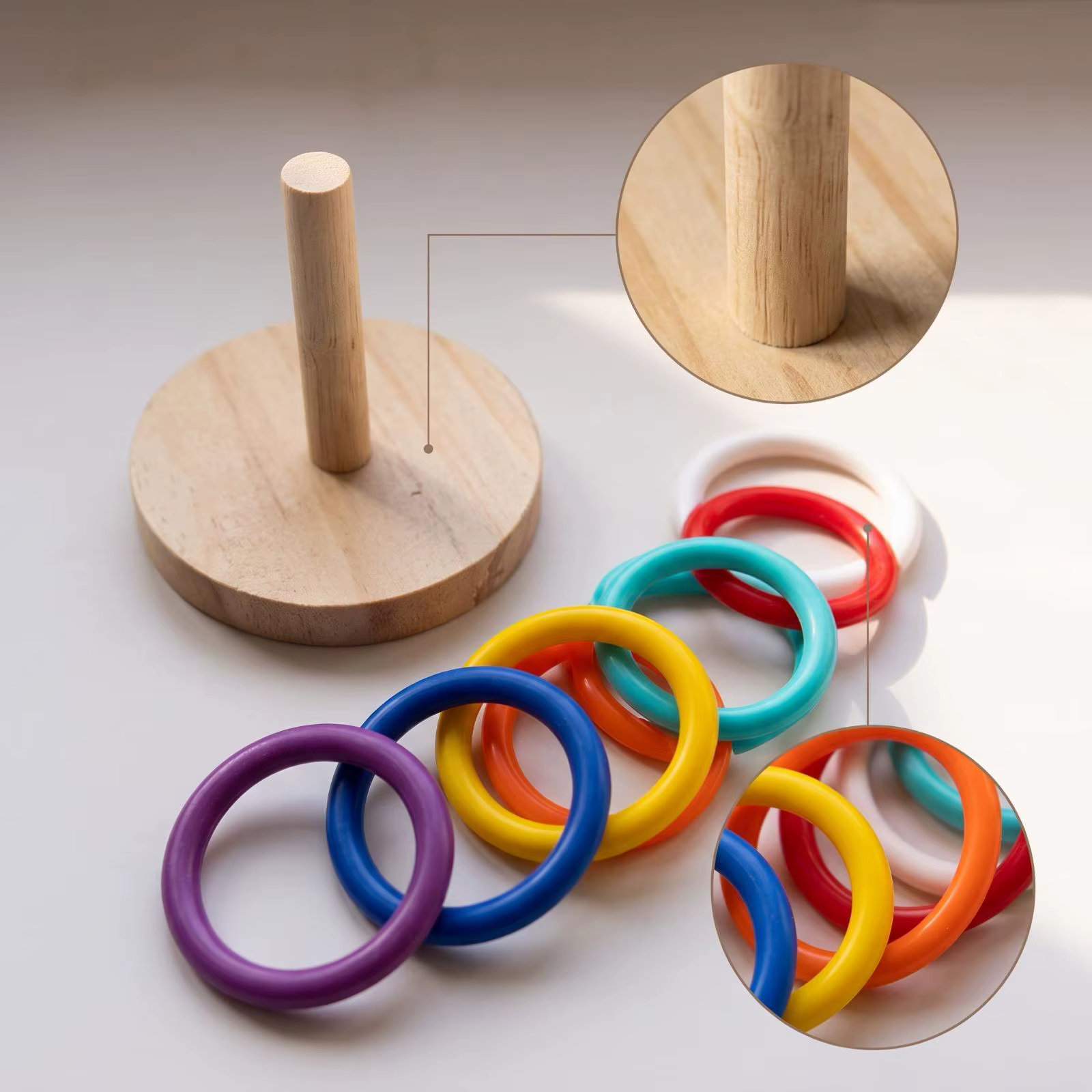 Parrot Training Rings Bird Interactive Toy with Seven Colorful Hoops for Parrot Playground and Learning — image 6