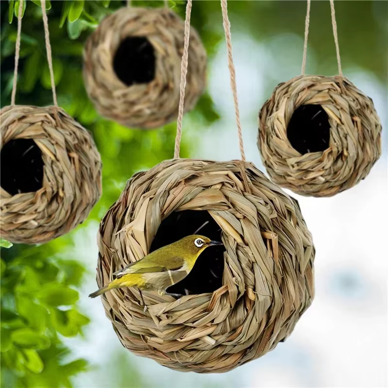 Nido de Pájaros - Jaula de Grano para Aves - Casa de Pájaro Decorativa Exterior — imagen 2