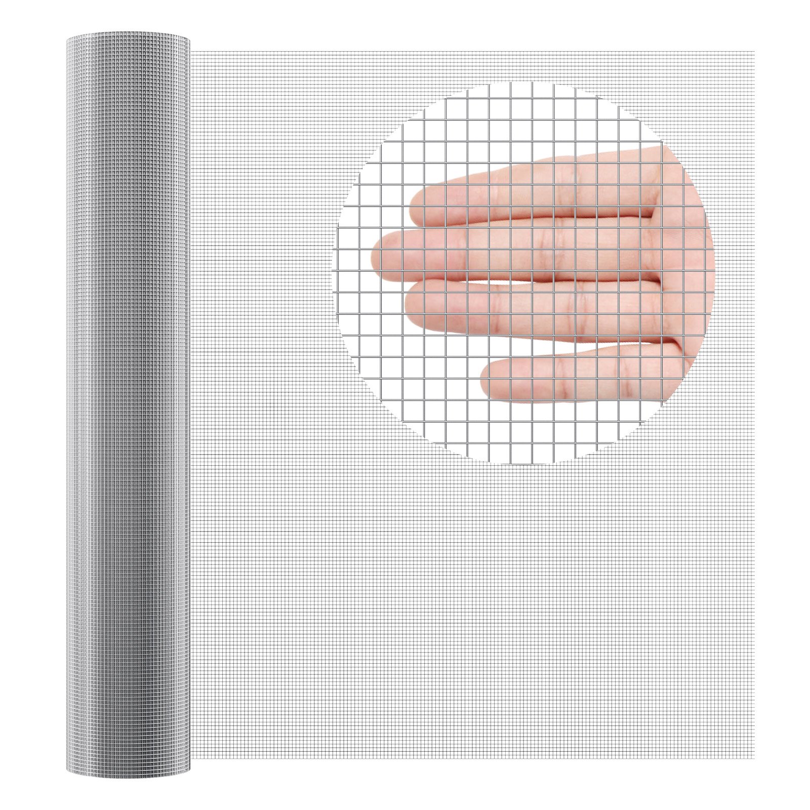 Hardware Cloth, 1'4 Inch 48in X 100 Ft 23 Gauge, Hot Dipped Galvanized Wire Mesh Roll, Chicken Wire Fencing, Wire Mesh For Rabbit Cages, Garden, Small Rodents — imagen 1