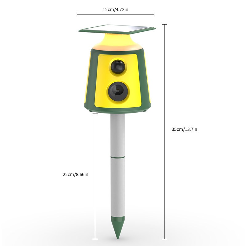 Solar powered ultrasonic dog cat monkey rodent insects snake mouse rats mole bird repeller — image 3