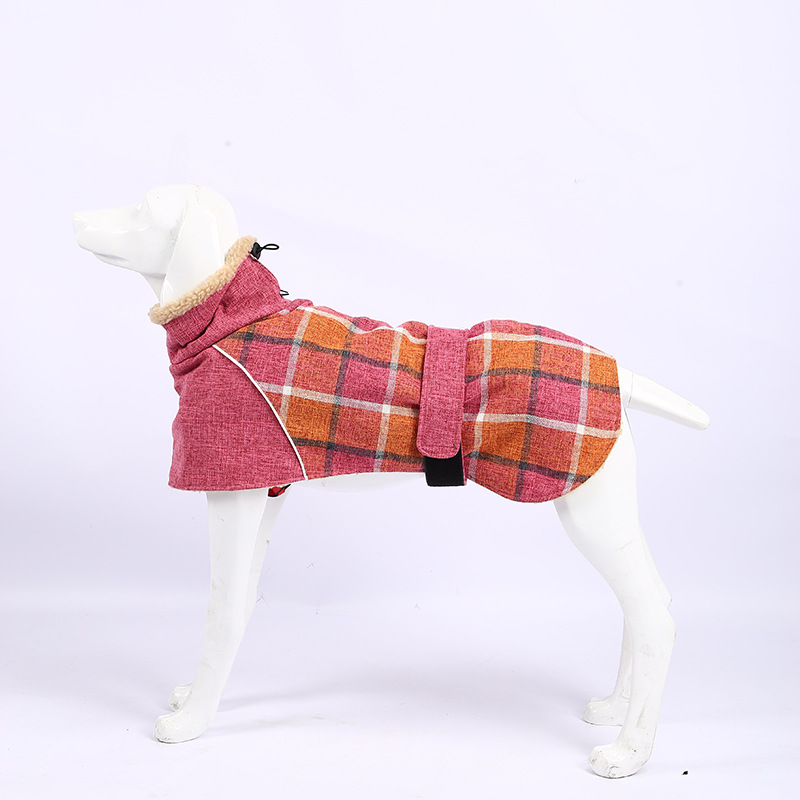 Ropa para Mascotas de Otoño e Invierno - Chaqueta de Lino Plaid Nueva para Perros y Gatos — imagen 8