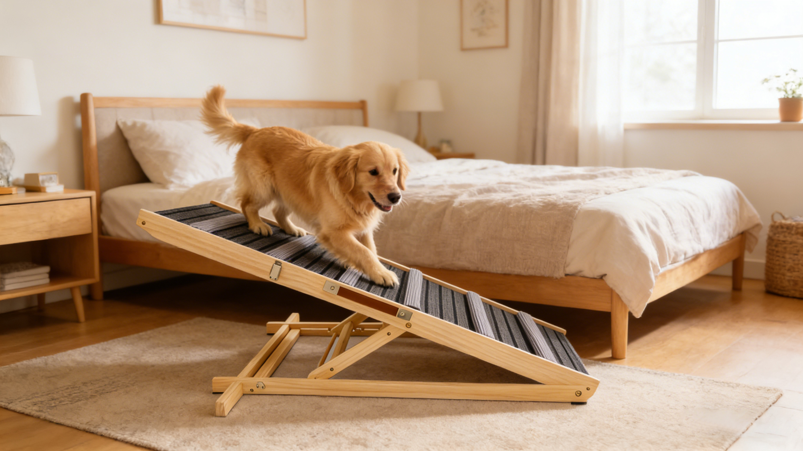 Rampa para Perros Mejorada 2026 para Sofá, Rampa para Perros Pequeños, 6 Alturas Ajustables de 14'' a 25", Escalones Portátiles y Estables para Mascotas con Almohadilla Antideslizante, Rampas para Mascotas para Sofá y Escaleras — imagen 13