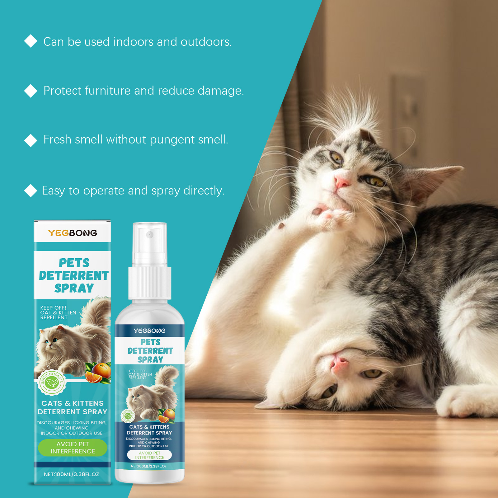 Yegbong Cat Anti-Scratch Spray Indoor Restricted Area Set Up To Expel Pets Anti-scratch And Bite Furniture Sofa Spray — image 7