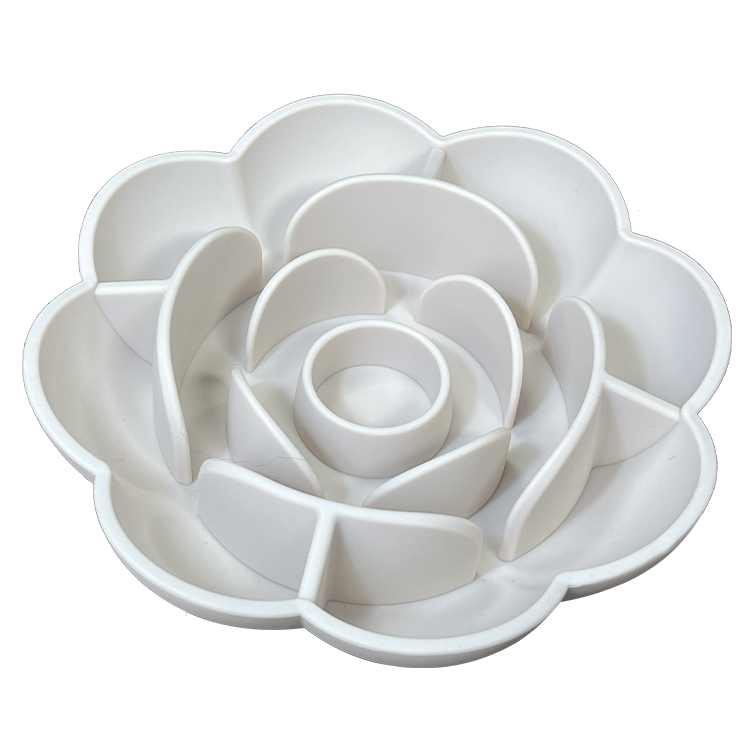 New Portable Dog Bowl Pet Feeder Licking Silicone Dog Bowl Slow Feeder Flower — image 11