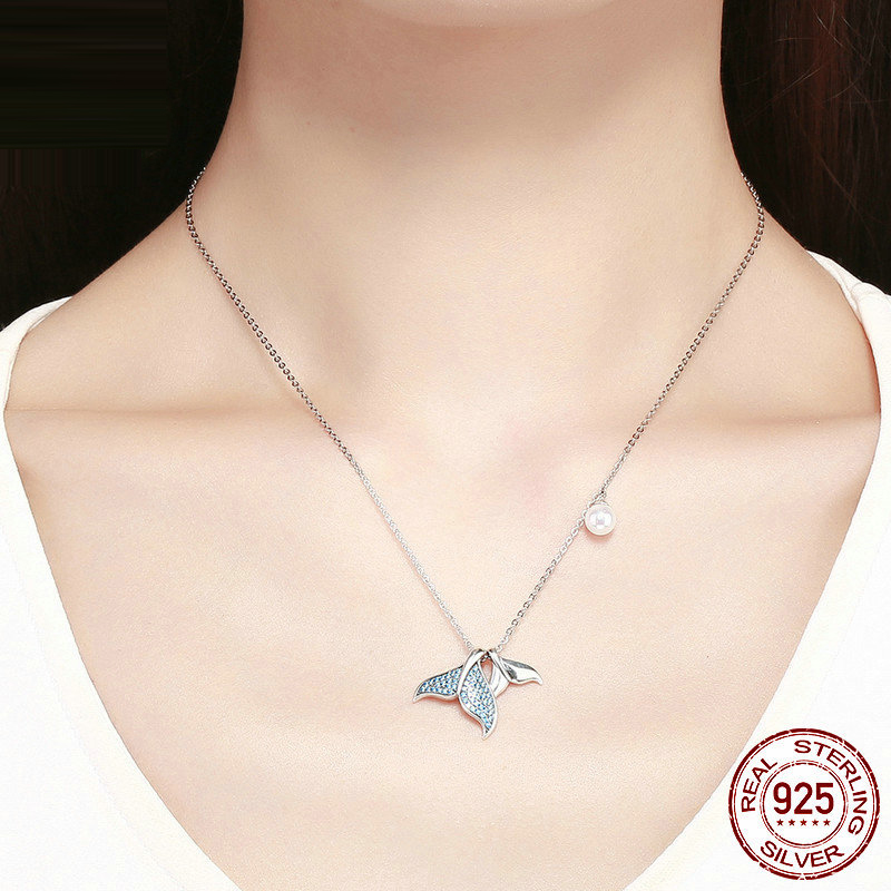 925 Mermaid Tears Zircon Bead Silver Necklace for Women — image 2