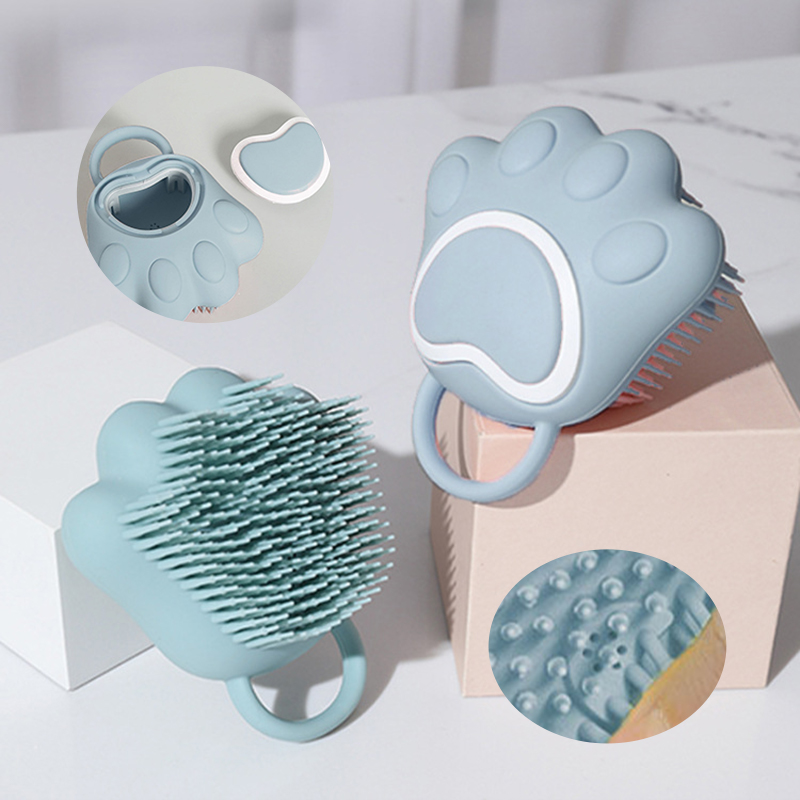 Pet Shower Brush Can Put Bath Gel Massage Brush Pet Cleaning Tools Cat Dog Scrub Brush Bath Brush — image 1