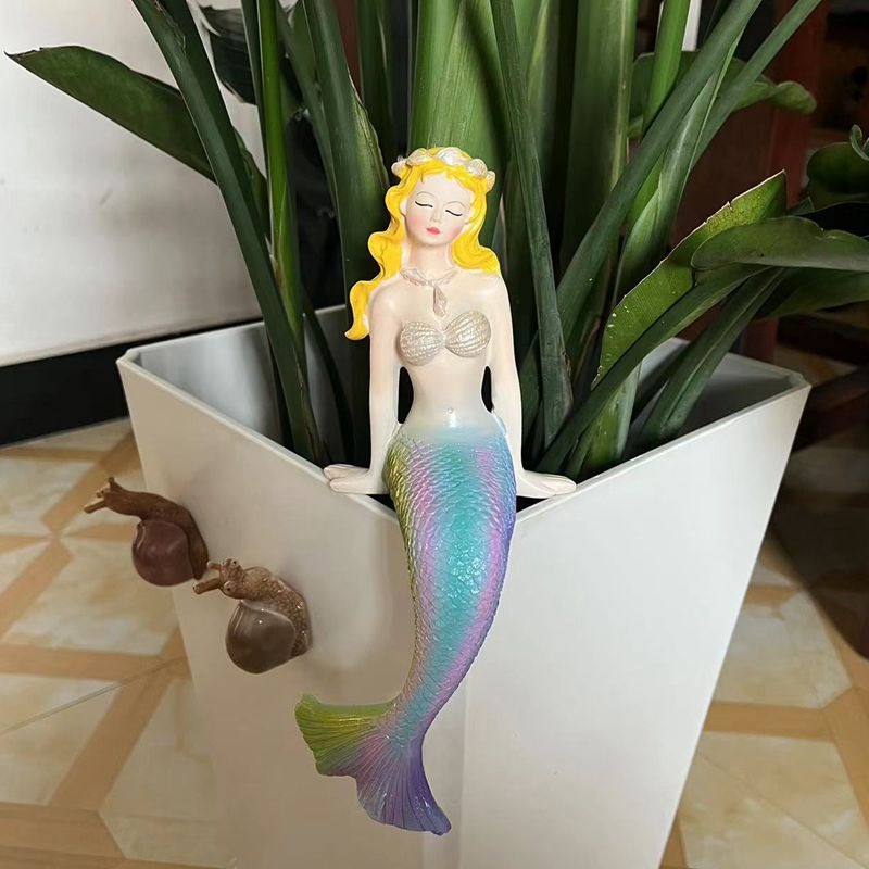 Decoración de Mermaid para Patio de Piscina o Tanque Acuático de Resina — imagen 3