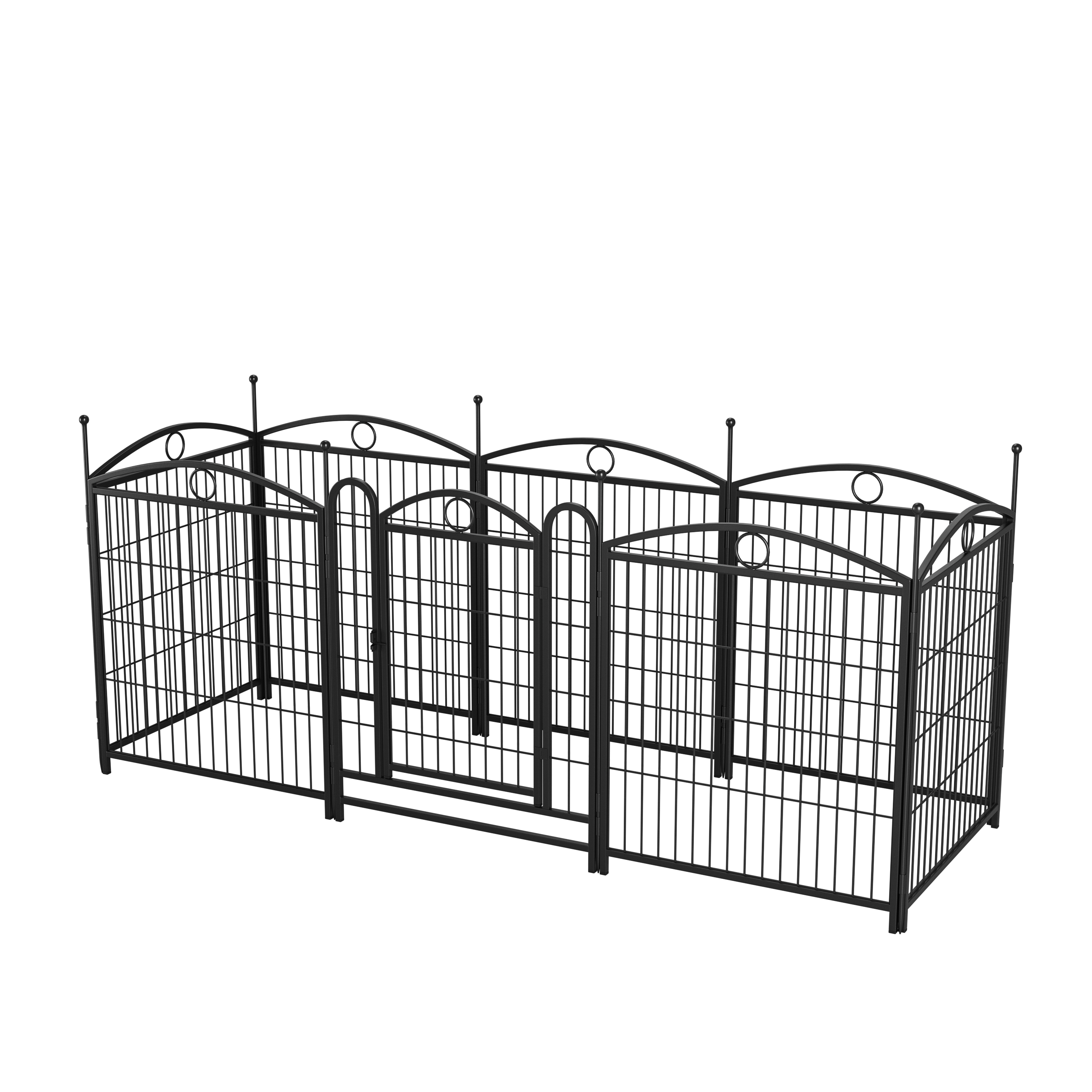 Dog Playpen Indoor 32 inch 8 Panels Metal Dog Pen Pet Dog Fence Outdoor Exercise Pen with Doors, Heavy Duty Dog Fence Puppy Pen for Large Medium Small Dogs Indoor Outdoor Foldable Pet Exercise Pen — image 23
