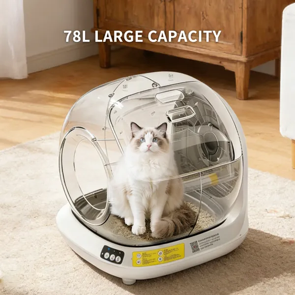 El Mejor Arenero Automático para Gatos, 78L Totalmente Cerrado, Arenero Inteligente Autolimpiante con App Tuya para Hogares con Varios Gatos — imagen 2