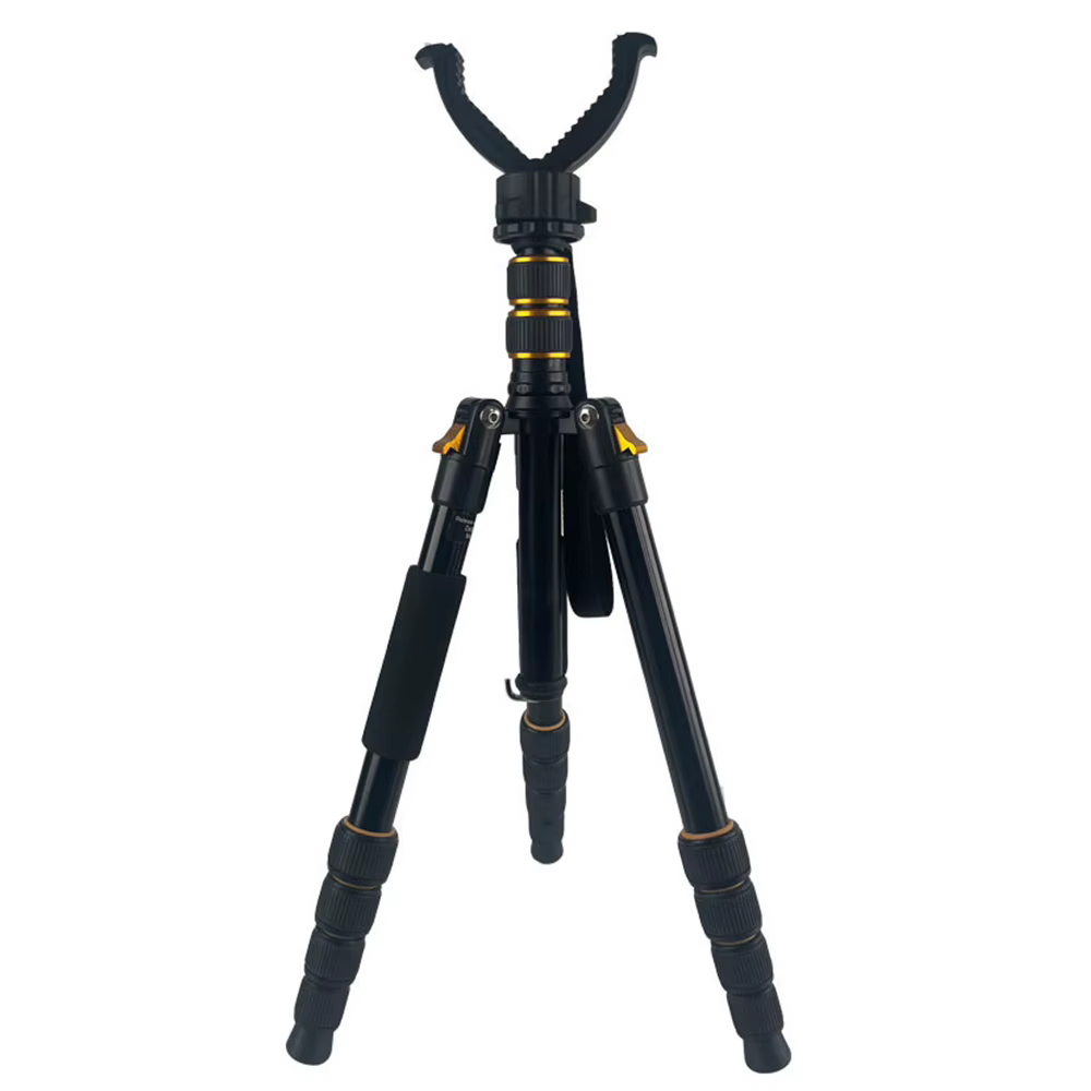 Trípode Portátil de Aluminio para Exteriores, Universal, Retráctil, de Liberación Rápida, Soporte para Caza y Camping con Cabezal en V — imagen 1