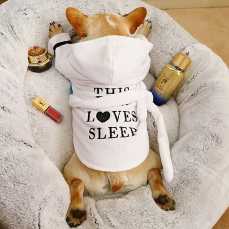 Ropa de Baño para Mascotas - Chaqueta Coral para Perros - Abrazadera y Toalla Absorbente para Cachorros Nocturnos — imagen 3