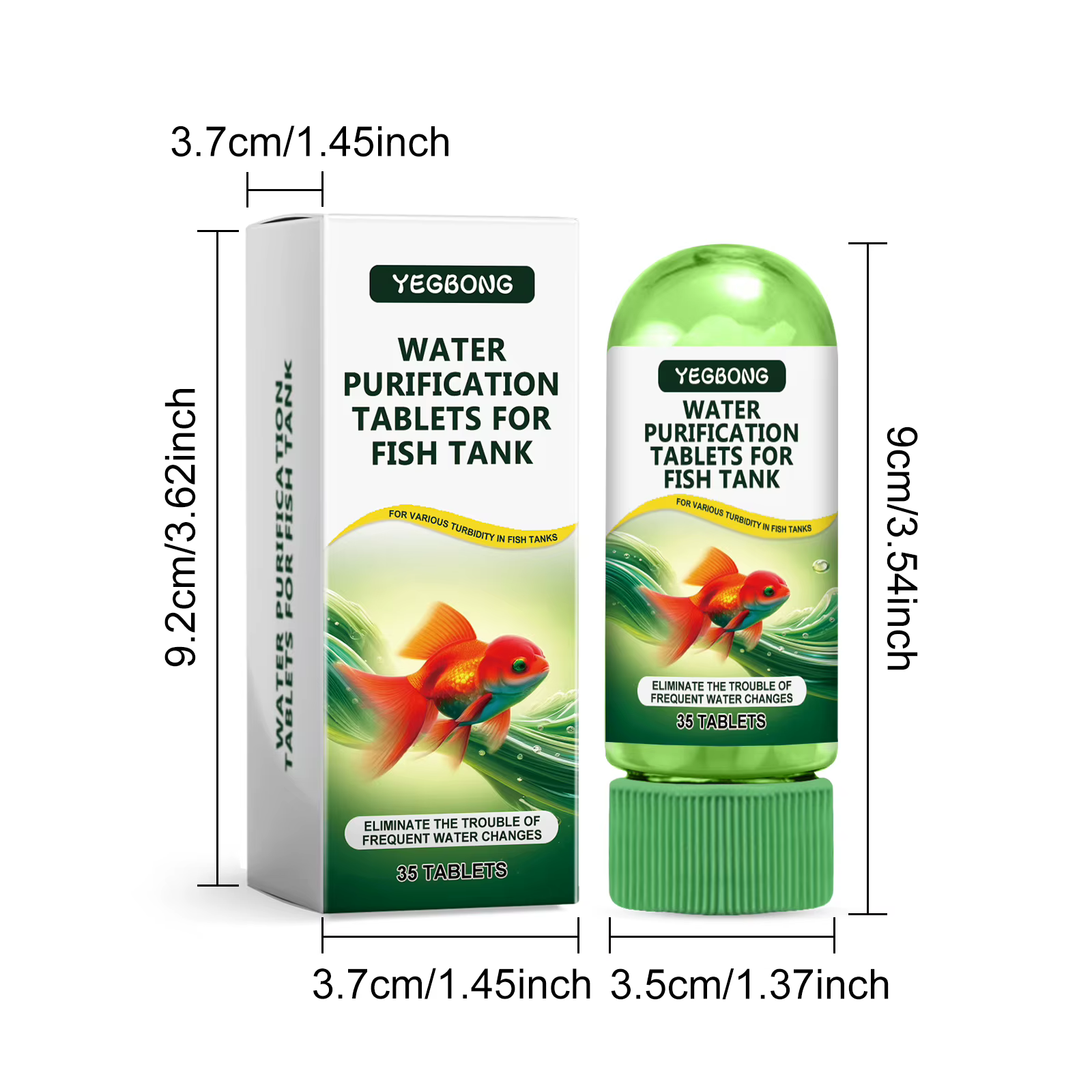 35PCS Fish Tank Water Cleaner Tablets Effective Water Purification Algae Removal Eliminate Bad Odors Remove Impurieities Enhance Clarity Fish Tank Cleaner — image 8