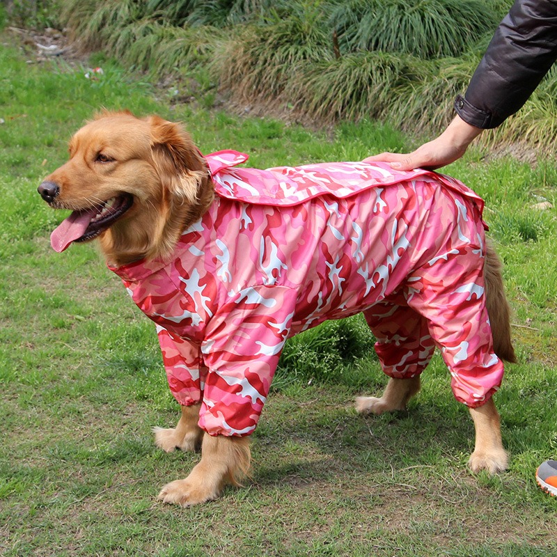 Chaquetón de agua para perros, procesamiento de ropa para mascotas, chaqueta grande para cuatro patas con pelaje dorado — imagen 1