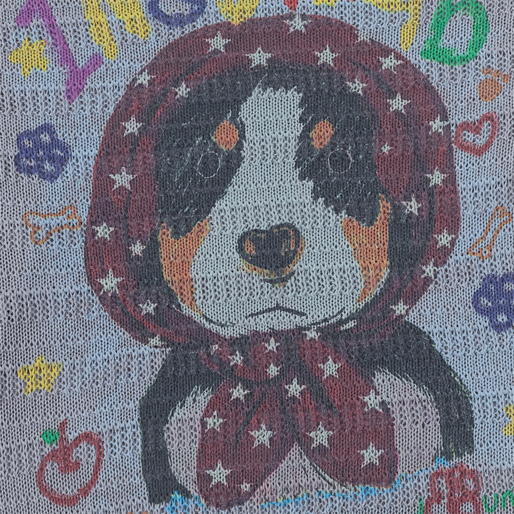 Cute puppy cartoon loose round neck sweater — image 3