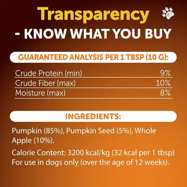 Polvera de Calabaza para Perros - Suplemento Digestivo con Fibra 16 onzas - Apoyo Intestinal Saludable para Cáncer de Piel y Heces Firmes, Antidiarreico y Anti-Gas Hecho en EE. UU. — imagen 5