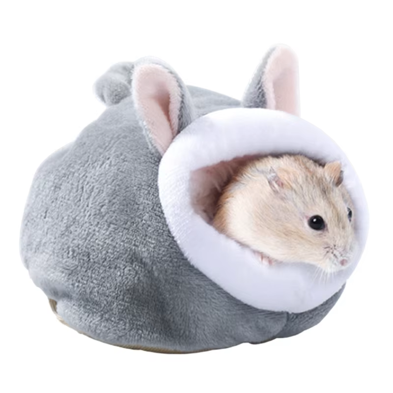 Windproof Hamster Nest Hamster House Glider Guinea Pigs Bunny Winter Plushy Nest — image 5