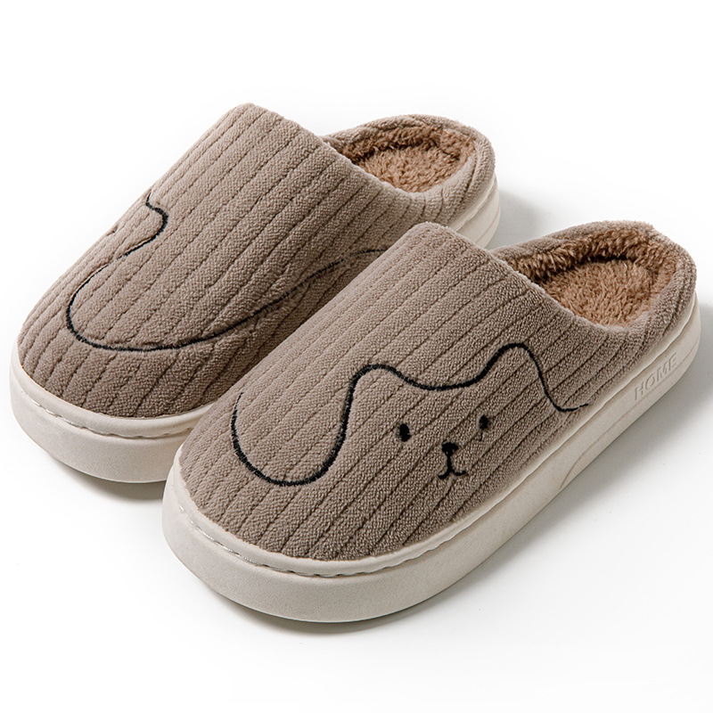 Zapatillas de Gato Rayadas para Interior, Pareja No Deslizante para Dormitorio, Calzado Plush Caliente para Mujer y Hombre — imagen 8