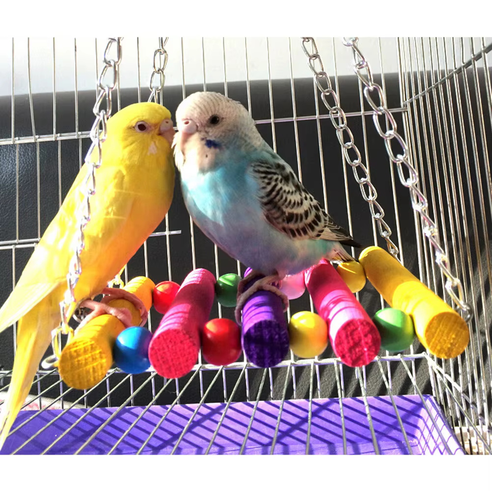 Juguetes para Aves - Colgador de Hamaca para Pájaros, Loros y Canarios — imagen 4