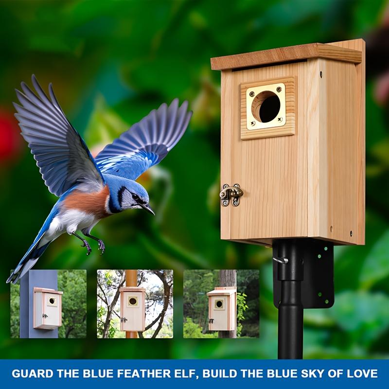 Aparato de 2 Casas de Pájaros Hechas a Mano en Ciprés Natural: Duraderas y Ecológicas para Jardines, Balcones o Patios — imagen 6