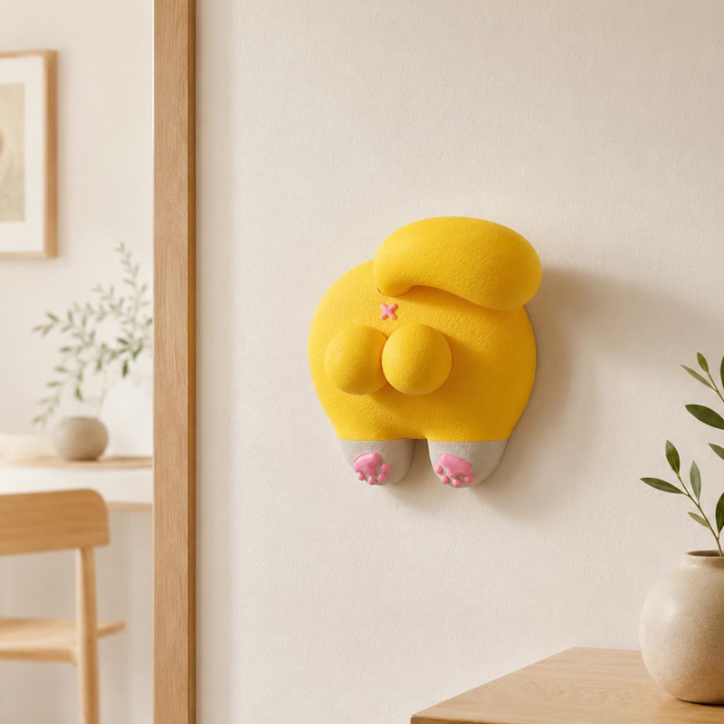3D Orange Cat Butt Switch Plate Sticker, Funny Light Switch Cover Decal, Cute Animal Wall Decor for Home — image 10
