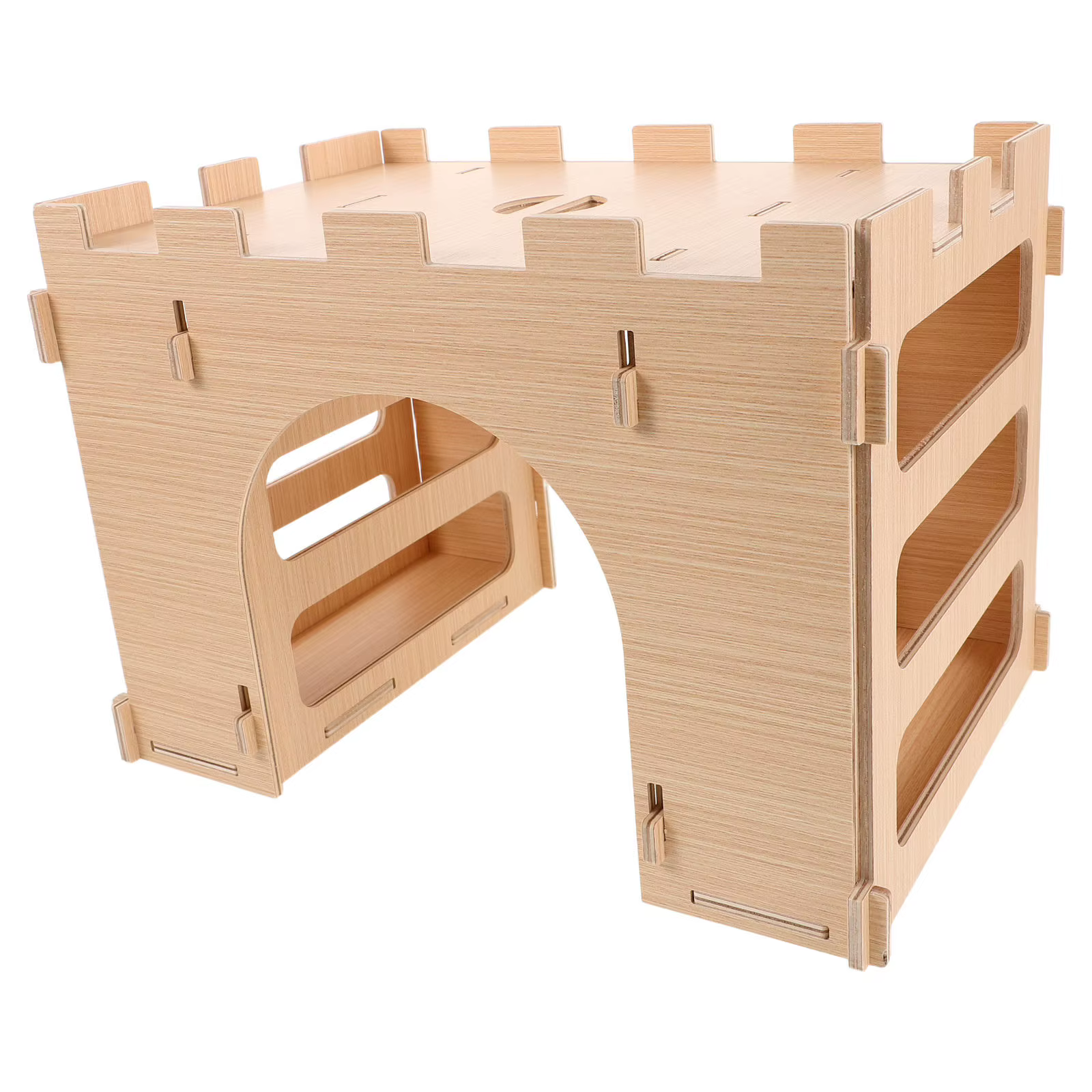 Alimentador de Heno para Conejos Casa de Hábitat de Madera, Caja de Nido para Animales Pequeños, Conejo, Cobaya, Chinchilla, Hamster — imagen 5
