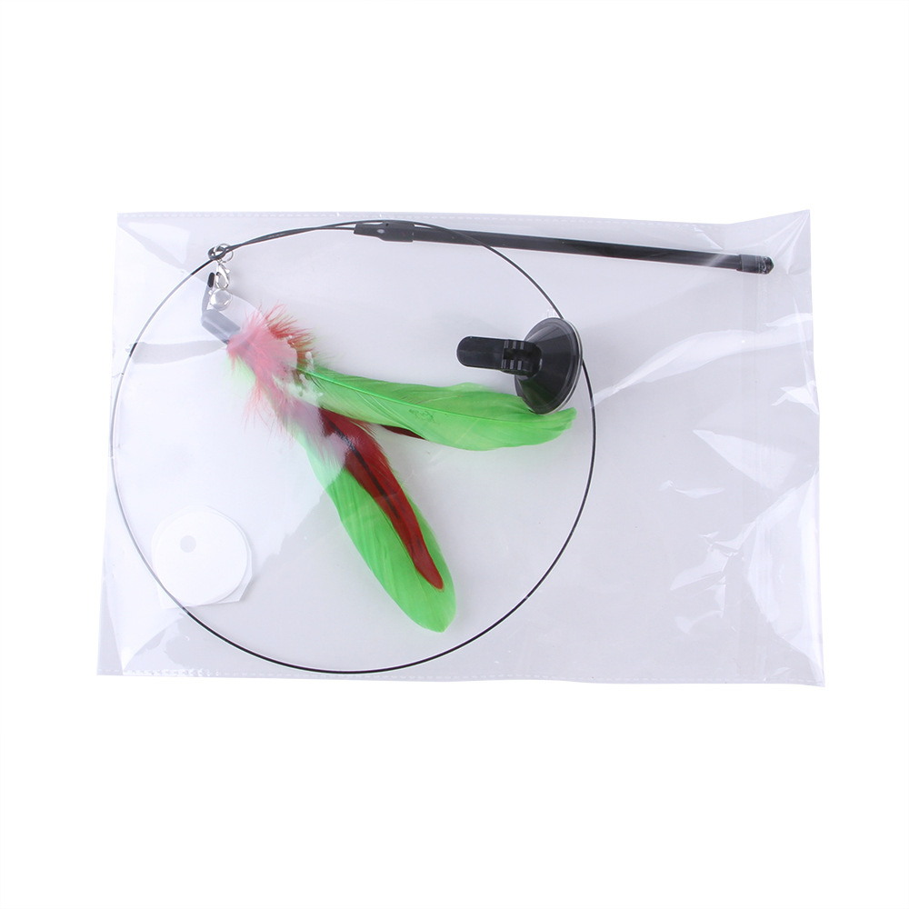 Palito de juguete para gatos con sujeción por cable de acero, intercambiable y con varias cabezas — imagen 1