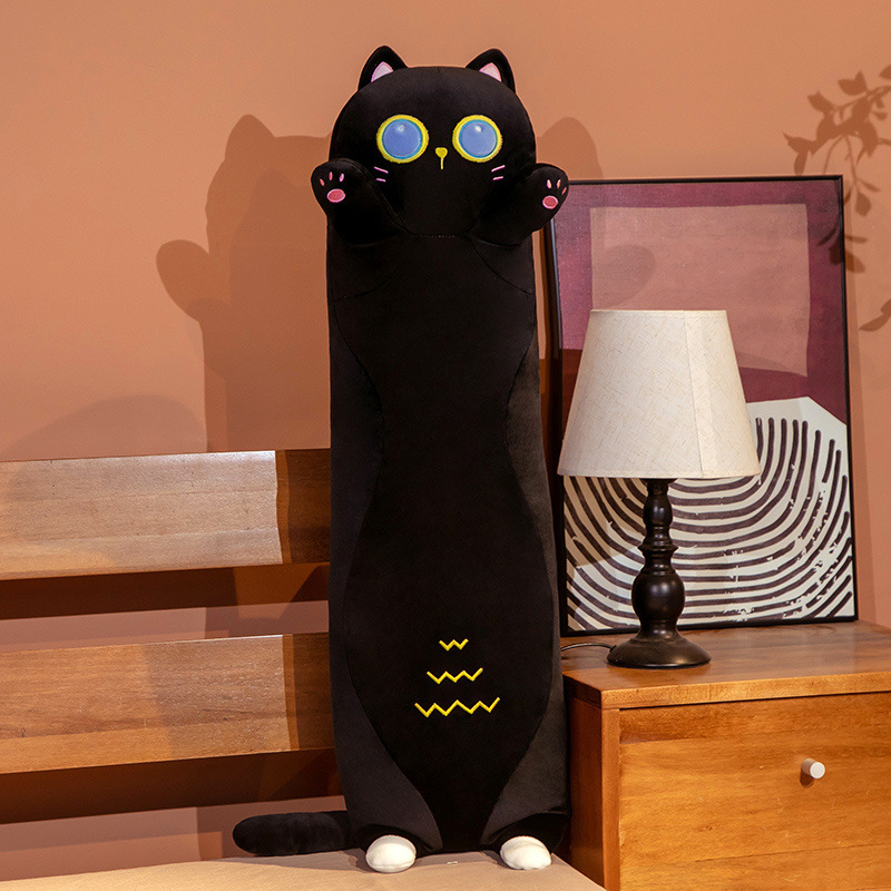 Japanese Chubby Cat Plush Toy Doll Cute Cat Pillow Children Bed Long Pillow Doll — image 7