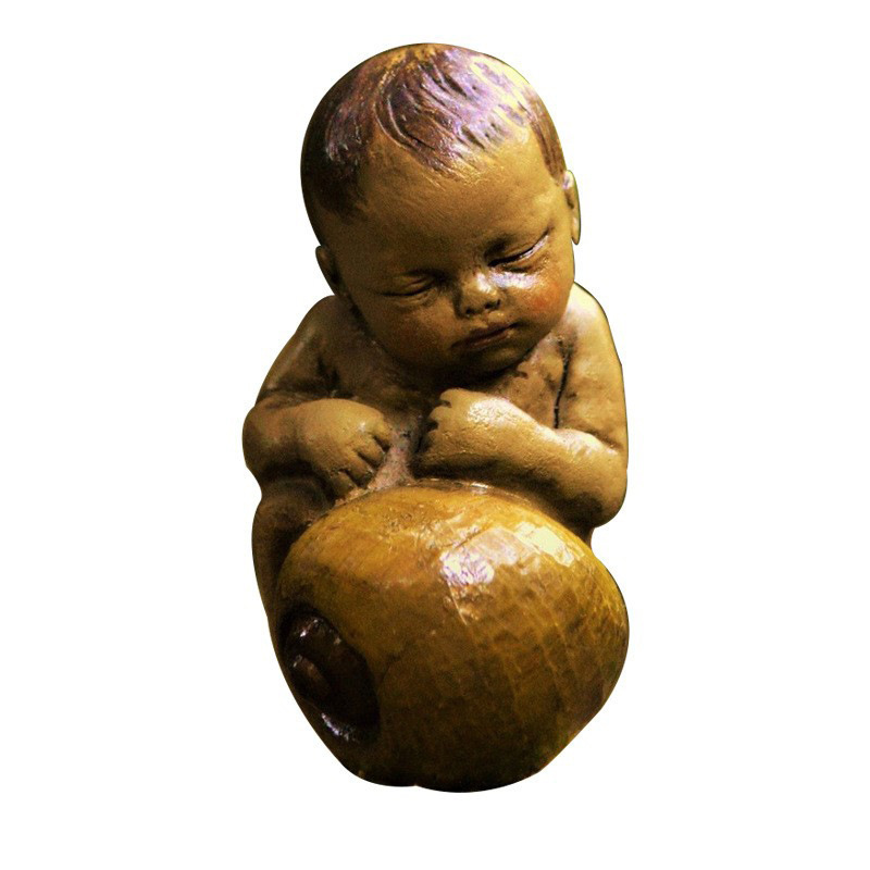 Ornamento de Resina para Jardín - Muñeca Dormida en Concha — imagen 5