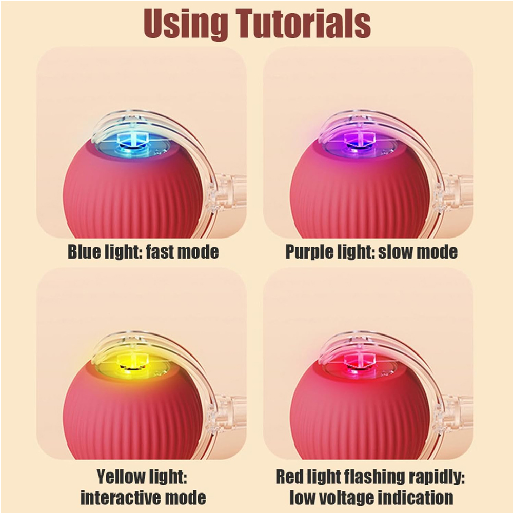 Electric Dog Cat Ball Toy, Indoor Large And Small Cat Dog Interactive Intelligent Rolling Pet Ball — image 6