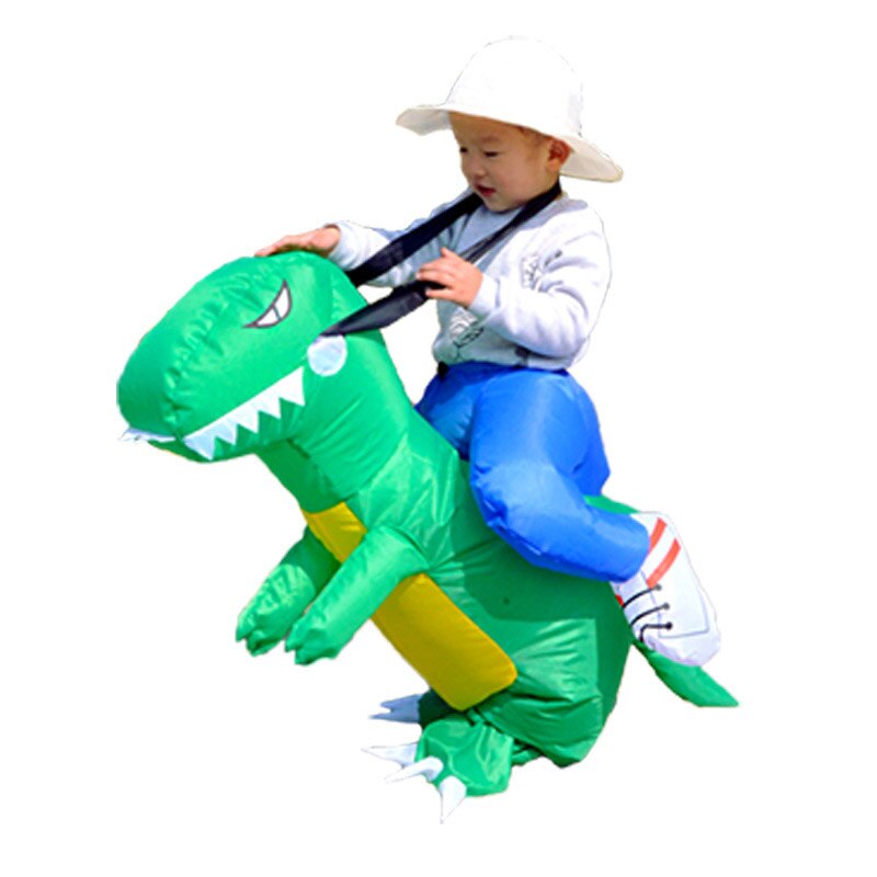 Hot Kids Adult Inflatable Funny Cute Cartoon Dinosaur Rider Festival Halloween Dress Party Costume — image 6