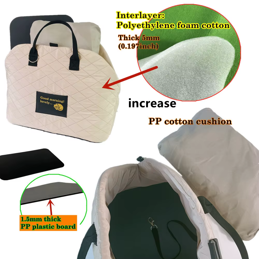 Transportadora de Viaje con Protección para Asiento de Auto, Transportadora para Gatos y Perros, Transportadora para Perro y Gato, Bolso de Hombro para Mascotas — imagen 3