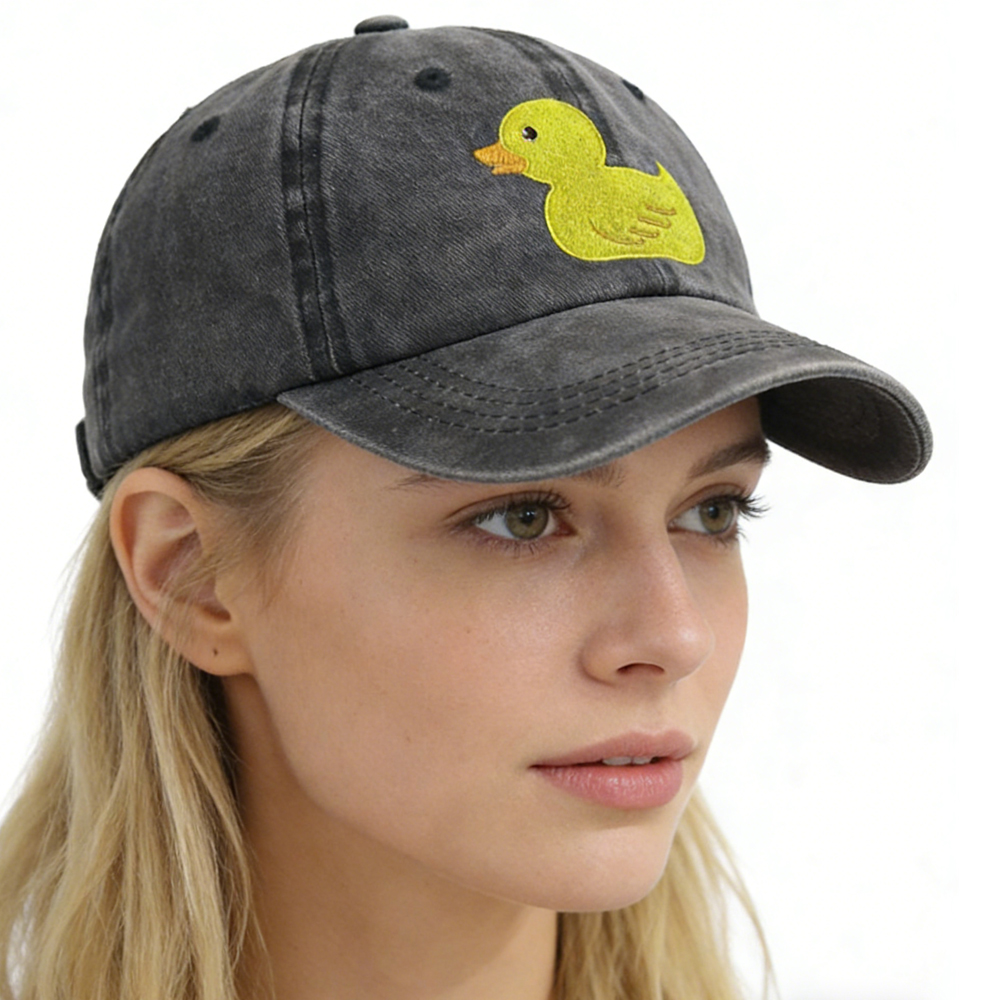 2 gorras - Regalos divertidos de pato para mujeres y hombres, gorra de caza de patos, gorra de béisbol bordada y ajustable para amantes de animales divertidos, cumpleaños — imagen 2