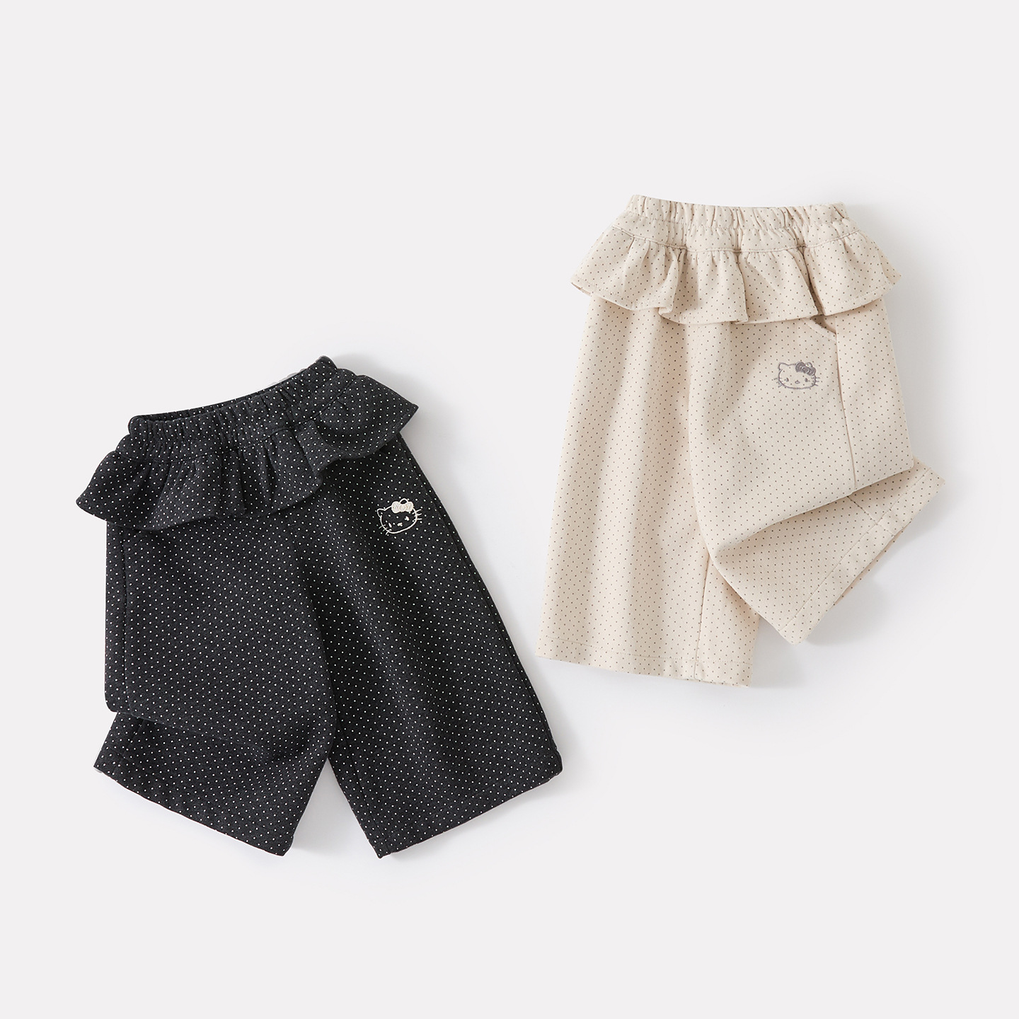 Pantalones de Gato Rizado de Corte Casual para Niñas, Polka Dot Bloomers con Estilo Kawaii — imagen 3