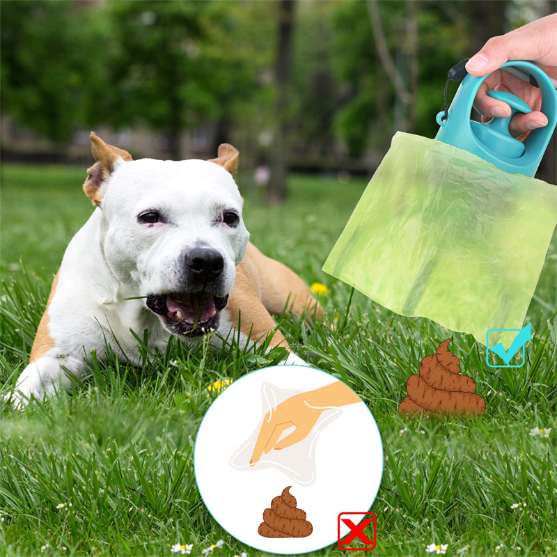 Soplador Portátil Ligero de Heces Caninas con Dispensador Integrado de Bolsas para Recoger Excrementos de Perros con Ganchos de 8 Patas — imagen 21