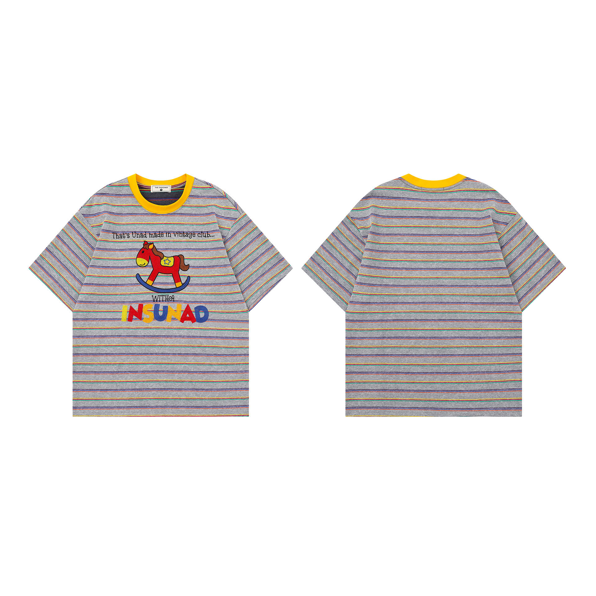 Camisa corta manga con bordados de caballo de rickshaw — imagen 4