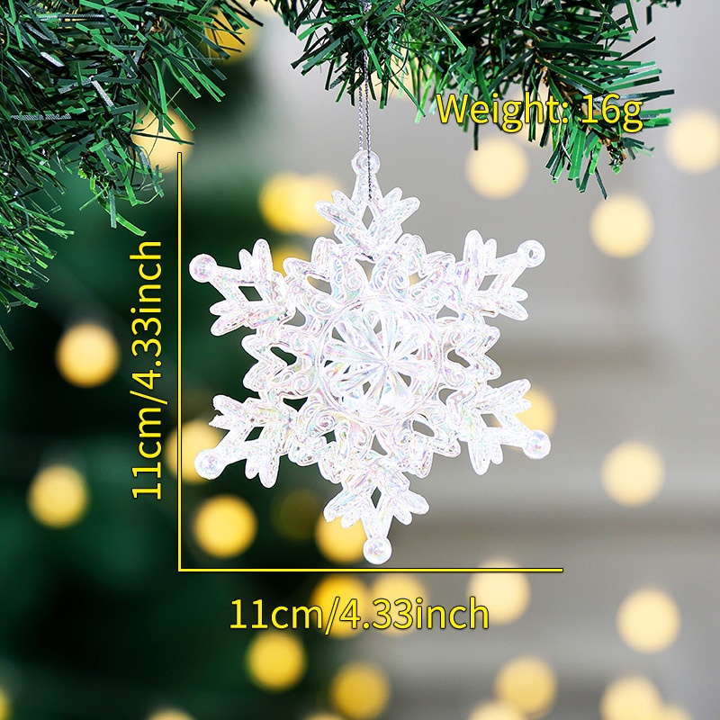 Creative Transparent Acrylic Christmas Tree Ornaments - Snowflake, Reindeer, Angel, Girl Decorations — image 14