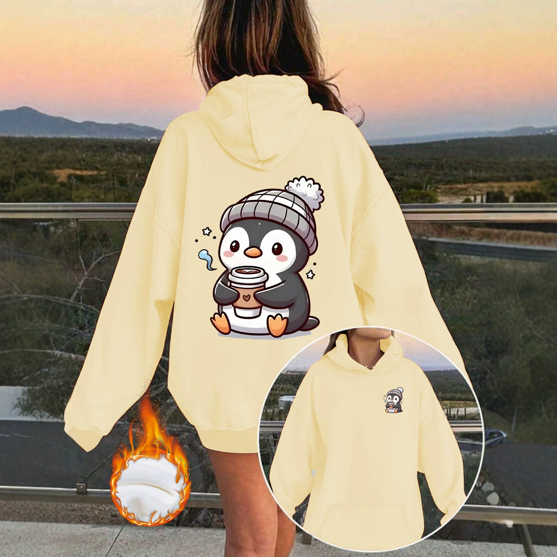 Goose print comfortable hoodie — image 3