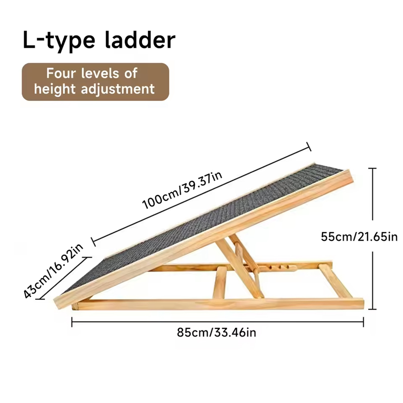 SafeStep Pet Ramp: Foldable, Height-Adjustable Ladder with Non-Slip Carpet for Easy Climbing to Cars and Furniture — image 2