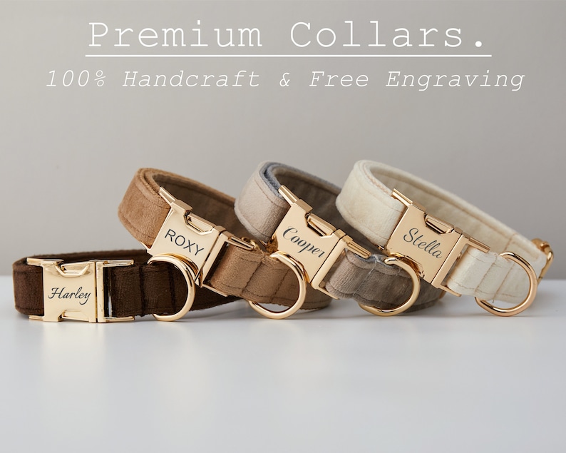 Conjunto de Cuerda y Collar de Tela de Algodón con Broche Metálico y Lazo Personalizable para Perros en Varios Colores — imagen 2