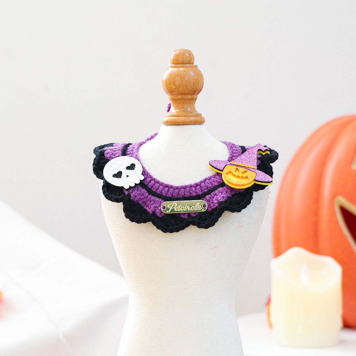 Pet Cat Dog Bandana with Halloween Elements Decorative Scarf for Pets, Halloween Pet Collar Accessory — image 5