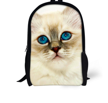 Mochila de Gato para Niños - Cómica con Animales 3D en Denim para Chicos y Chicas — imagen 2