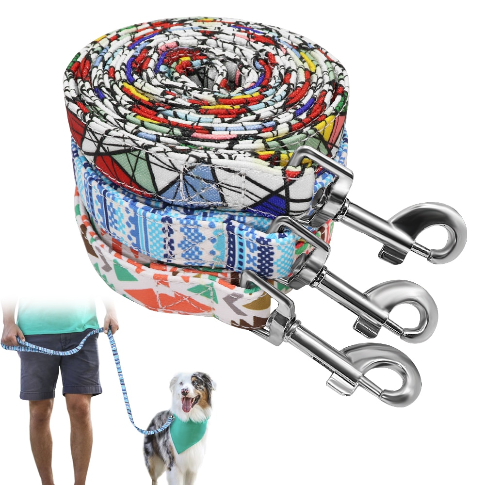 Thick Dog Leash Nylon Rope Printed Dog Cat Leash Pet Leashes Rope Puppy Leads for Outdoor Walking Training Pet Supplies — image 2
