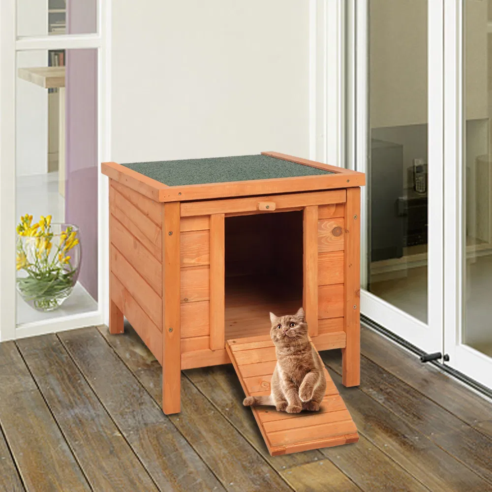 20-inch removable roof, waterproof, green asphalt roof, cedar wood, wooden chicken and rabbit cage — image 12