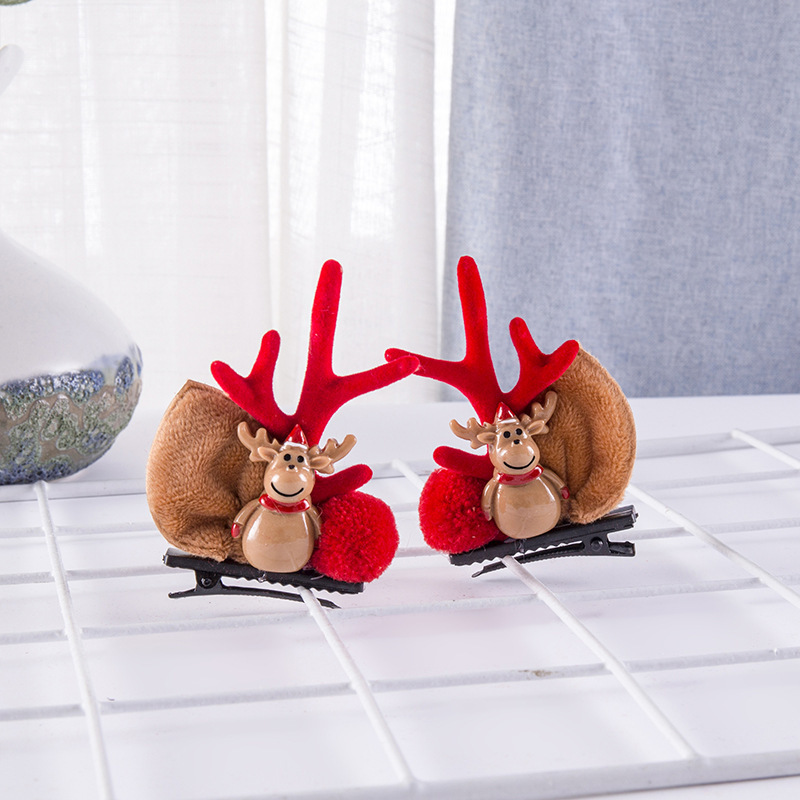 Deer Horn Headwear Hairpin Fairy Christmas Clip Hairpin Photo Taking Hairpin Cute Clip — image 11