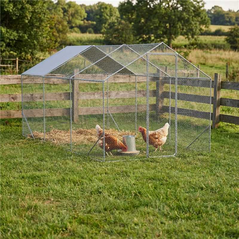 Cubo de Pollos al Aire Libre XPT035 Metal Grande Espacio 20x10x6 FT 3 Unidades para Uso Exterior en Granjas — imagen 1