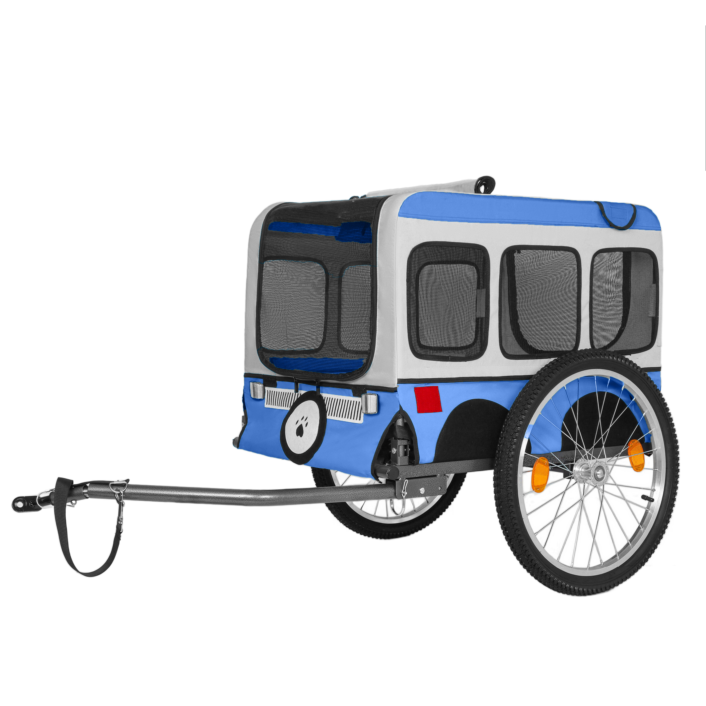 Remolque de Bicicleta Plegable Grande para Perros - Llantas de 20×2 1/8 Pulgadas, Estructura de Acero Resista, Diseño Espacioso, Ciclismo y Aventuras en Terrenos Varios — imagen 14