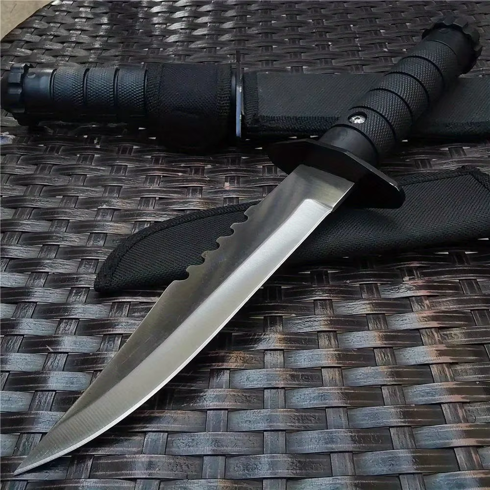 Outdoor Tactical Survival Knife - High Hardness Stainless Steel Fixed Blade with Sheath, Ergonomic Non-Slip Handle for Camping — image 2