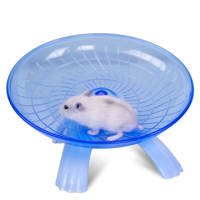Pet Hamster Running Wheel Mute Flying Saucer Steel Axle Wheel Running Disc Toys Cage Small Animal Hamster Accessories — image 1