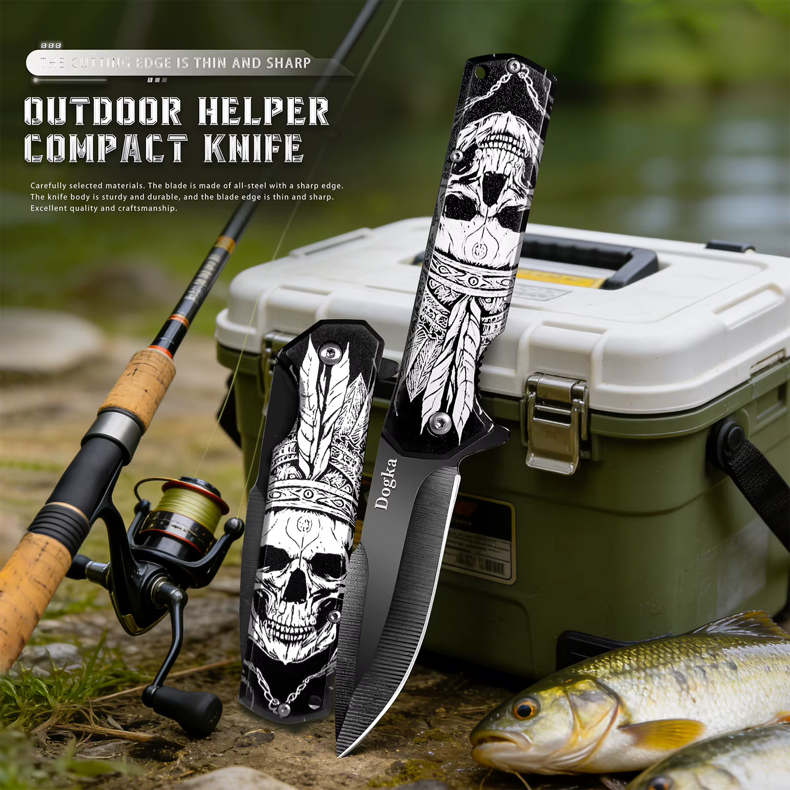 Tribal-patterned handle, unique design, sharp and durable blade, a must-have for collection — image 2