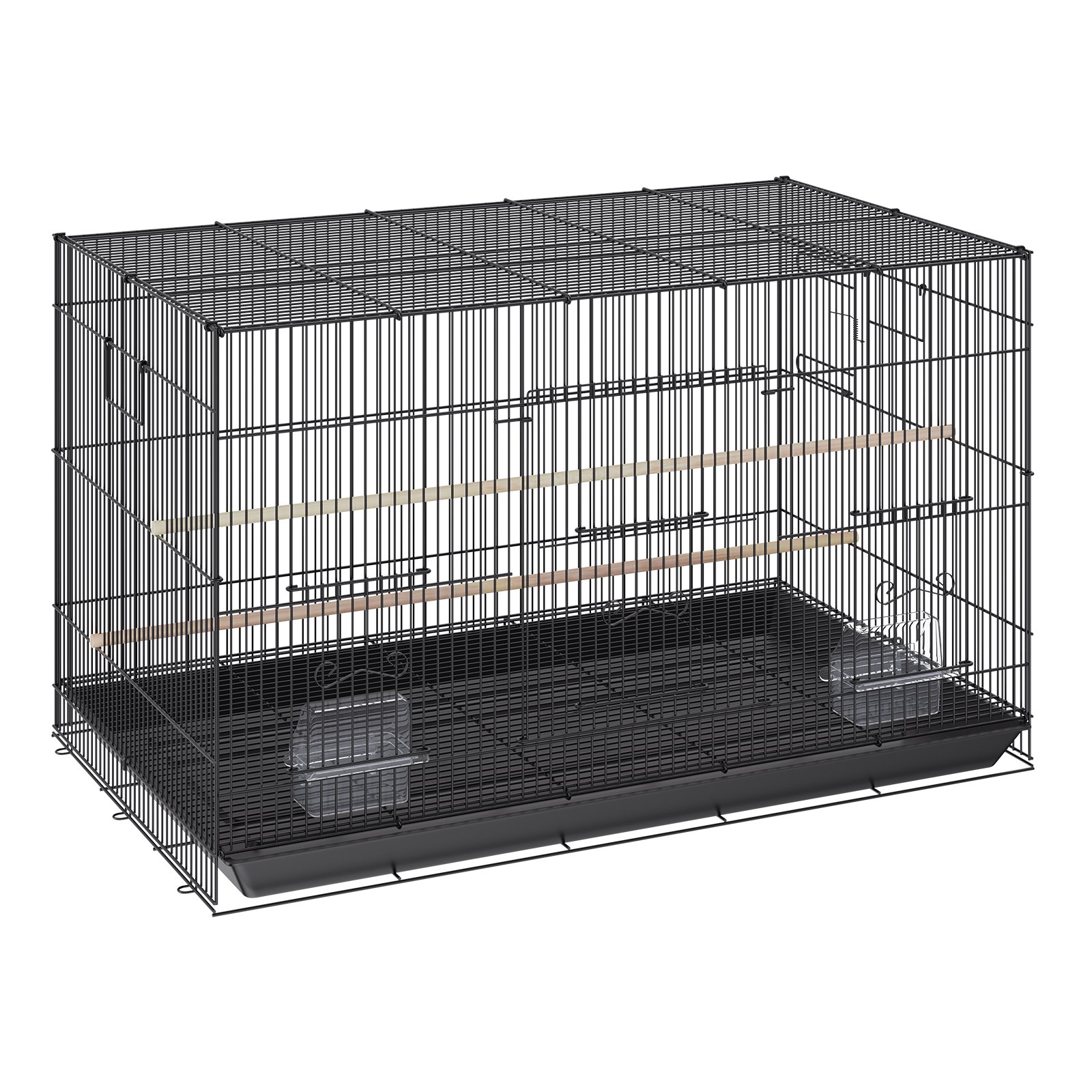 Caja para Pájaros de Metal Grande: Cámaras para Loros, Canarios, Amazones, Budgies y Colibris con Soporte Rodante y Plataforma — imagen 1